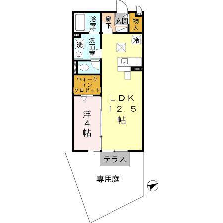 コージィーコート(1LDK/1階)の間取り写真