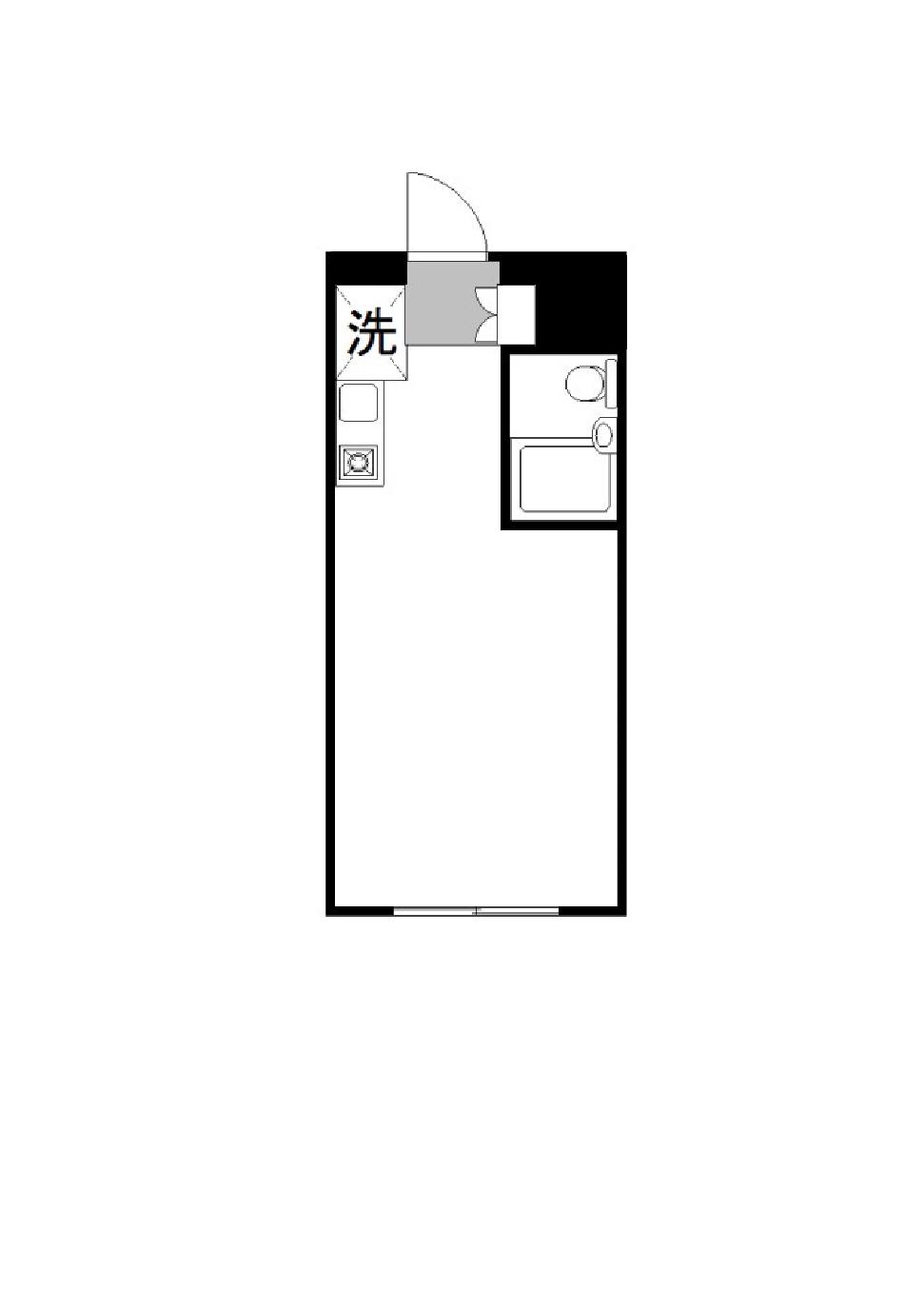 Fコート中町(ワンルーム/2階)の間取り写真