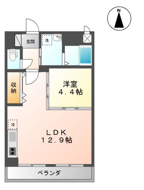 ABEEYROAD(1LDK/2階)の間取り写真