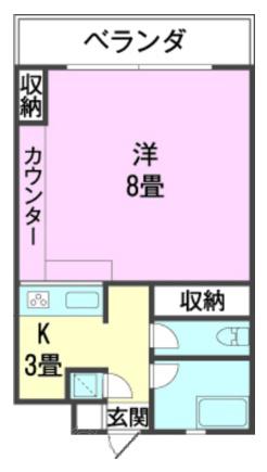 シティーヴィラ玉商(1K/10階)の間取り写真