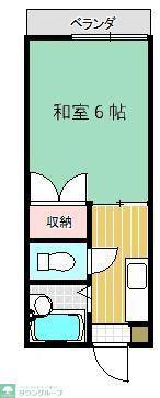 サンハイツ(1K/2階)の間取り写真