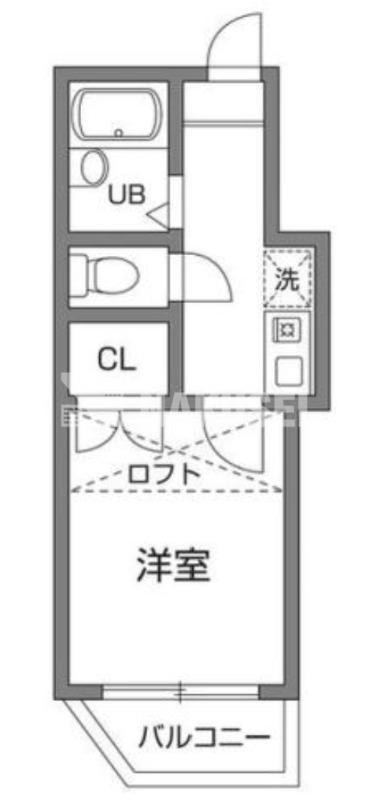 クレール碑文谷(1K/2階)の間取り写真