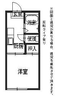 セゾンフレグランス(1K/1階)の間取り写真