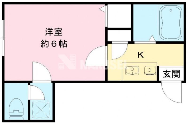 SS自由が丘(1K/2階)の間取り写真