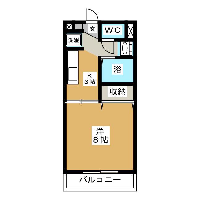 BELL MAISON(1K/2階)の間取り写真
