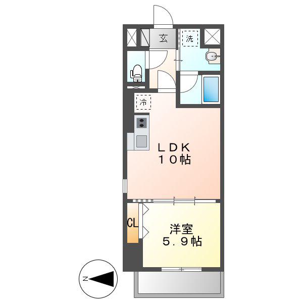 プリマステラ(1LDK/2階)の間取り写真