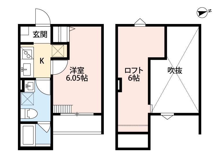 LAPLACEラプラス(1K/2階)の間取り写真