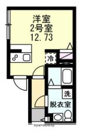 ベイルーム南吉田町(1K/3階)の間取り写真
