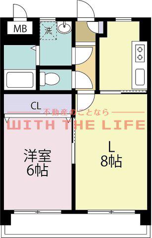 サンピーノ(1LDK/3階)の間取り写真
