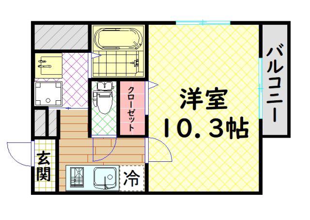 フジパレス堺東I番館(1K/1階)の間取り写真