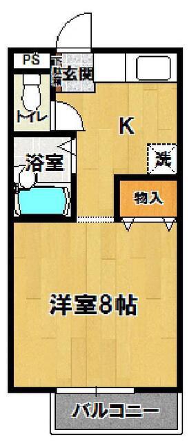 プルミエロジュマンA・B(1K/2階)の間取り写真