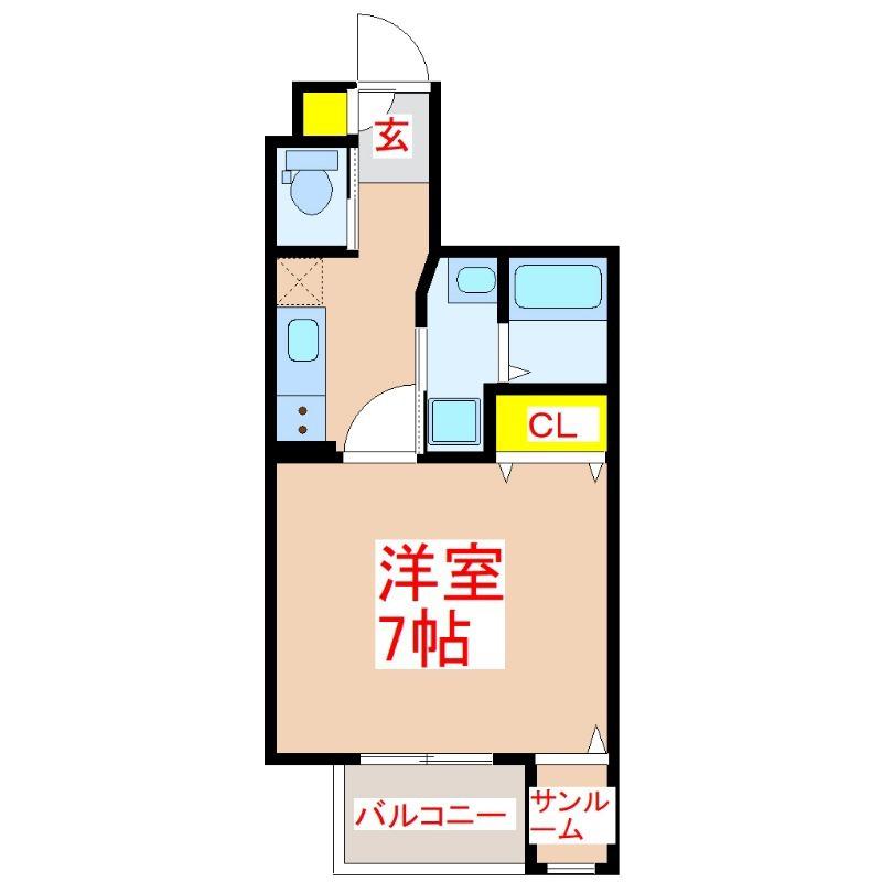 LE PHARE(1K/2階)の間取り写真