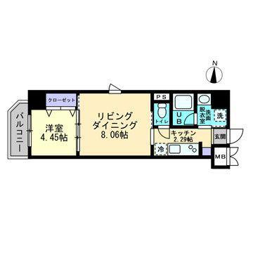 アルファレガロ亀戸(1LDK/2階)の間取り写真