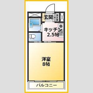 アーバン塩釜(1K/5階)の間取り写真