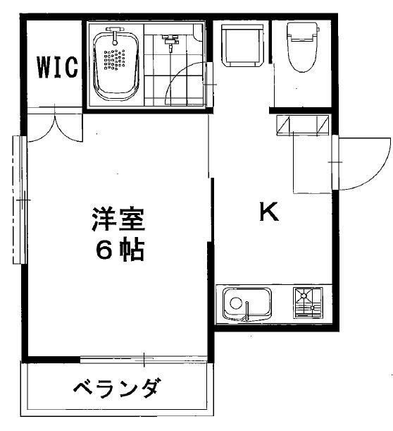 イースト・ピュアRK(1K/2階)の間取り写真