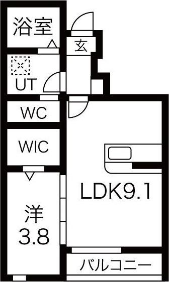 グリーンヒルズさくら通(1LDK/1階)の間取り写真
