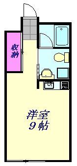 さくら木ヴィレッジ(ワンルーム/1階)の間取り写真