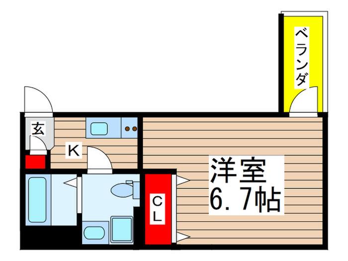 PREMIER S(1K/2階)の間取り写真