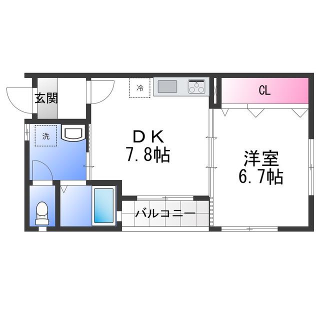 にゃんこハイツ(1DK/2階)の間取り写真