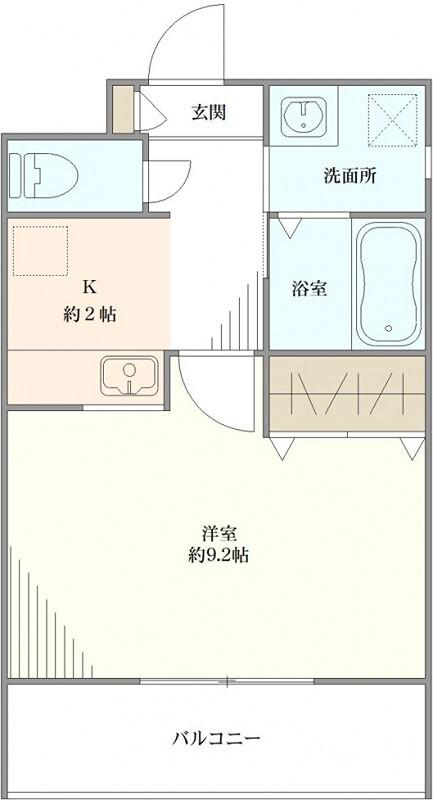 グランド上祇園(1K/3階)の間取り写真