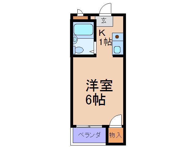 フォルテ春日出(1K/3階)の間取り写真