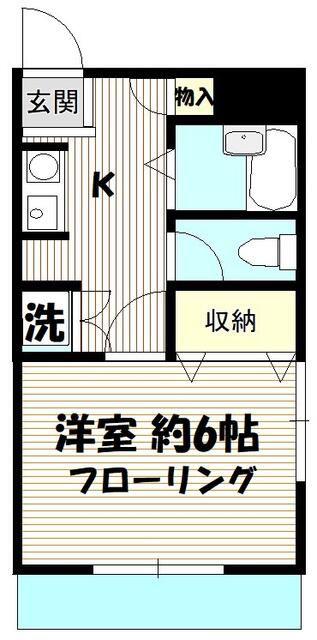 グレイセフル経堂(1K/3階)の間取り写真