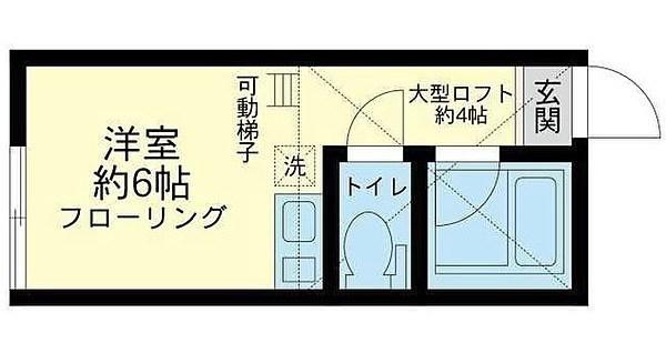 鶴見コントレラスの杜(ワンルーム/2階)の間取り写真