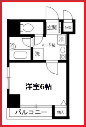 メゾン ミモザ(1K/3階)の間取り写真