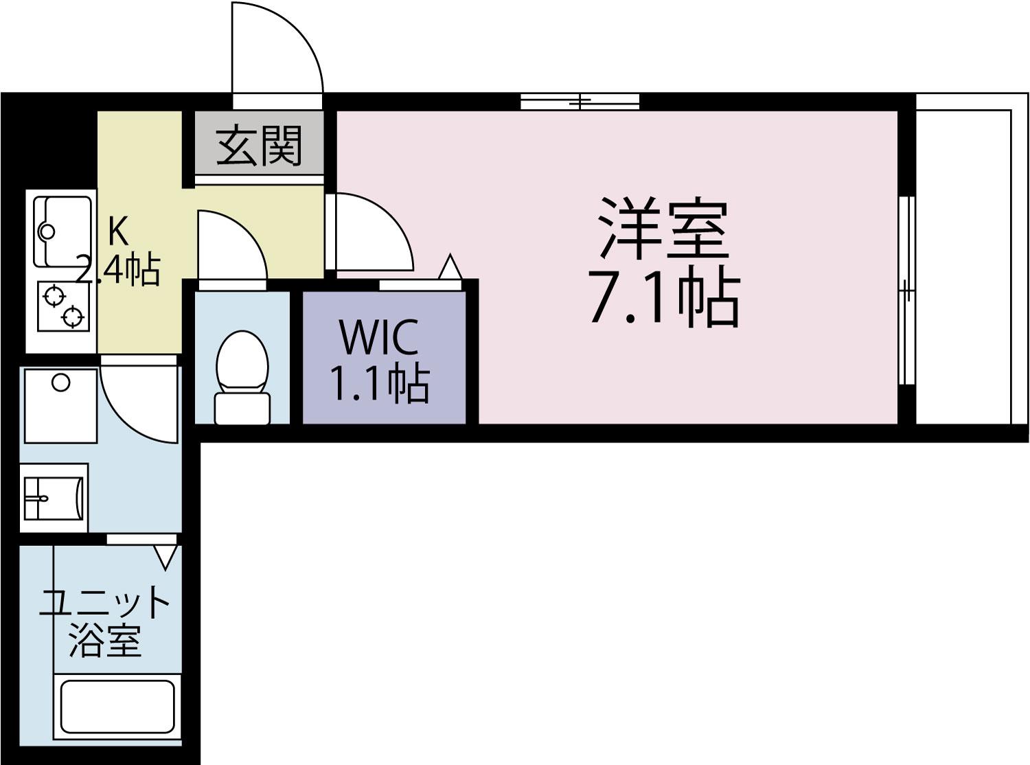 LA LUCE 池之端(1K/2階)の間取り写真