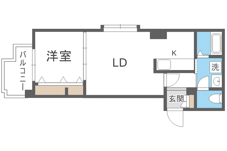 アクセス東札幌(1LDK/10階)の間取り写真