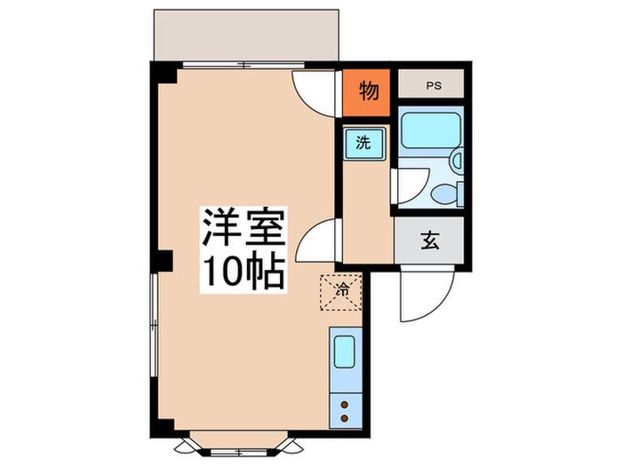 コーポ久我山(ワンルーム/1階)の間取り写真