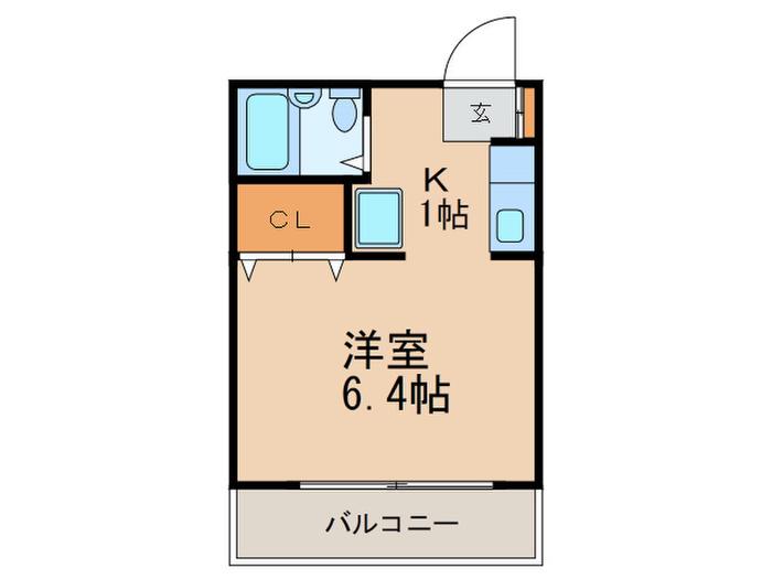 アバント・コート大石東町(1K/3階)の間取り写真