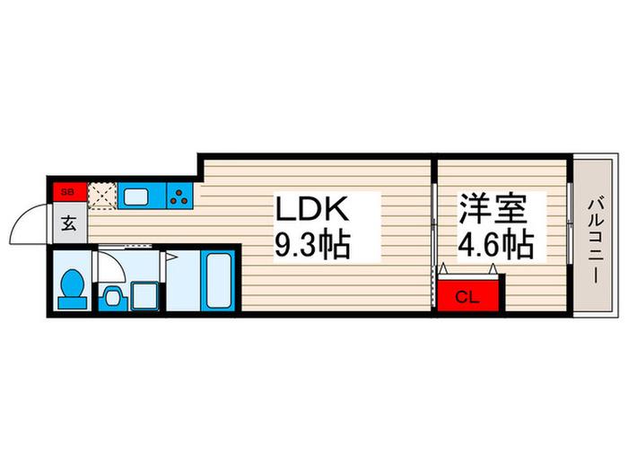 高砂8丁目計画(1LDK/2階)の間取り写真