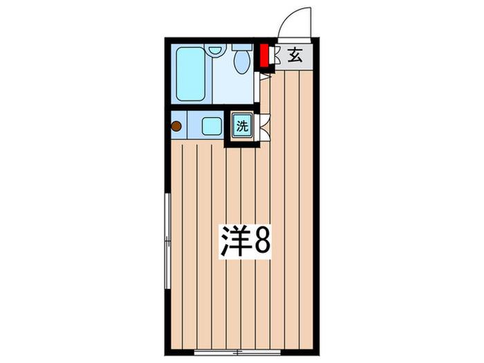 オリーブハイツ(ワンルーム/2階)の間取り写真