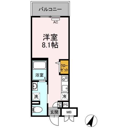グランジュール大手町(ワンルーム/7階)の間取り写真