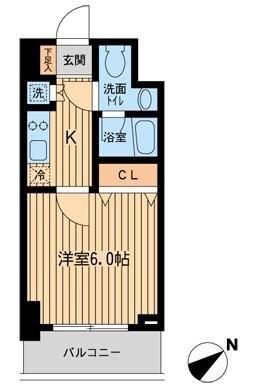KDXレジデンス雪谷大塚(1K/5階)の間取り写真