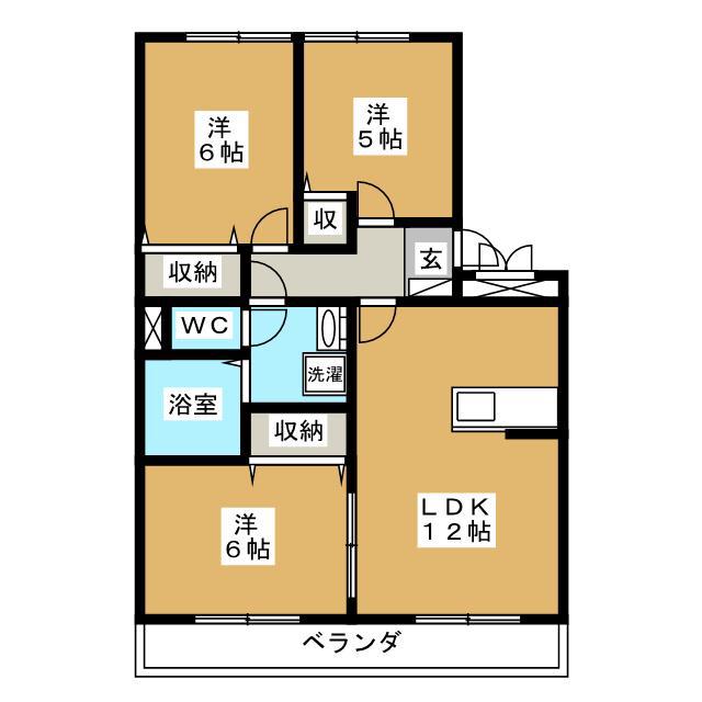 RIVAGE(3LDK/2階)の間取り写真