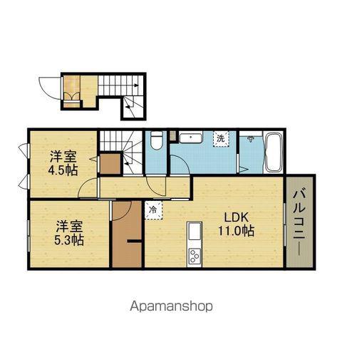 パークハイム巽南(2LDK/2階)の間取り写真