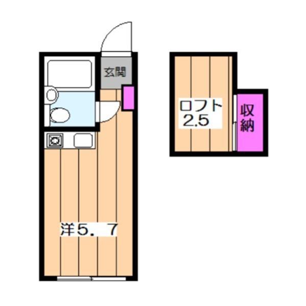 リブレ阿佐谷(ワンルーム/2階)の間取り写真