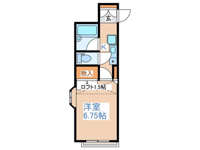 フレイグラン21(1K/2階)の間取り写真