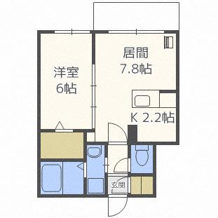 RA711Sα(1LDK/5階)の間取り写真