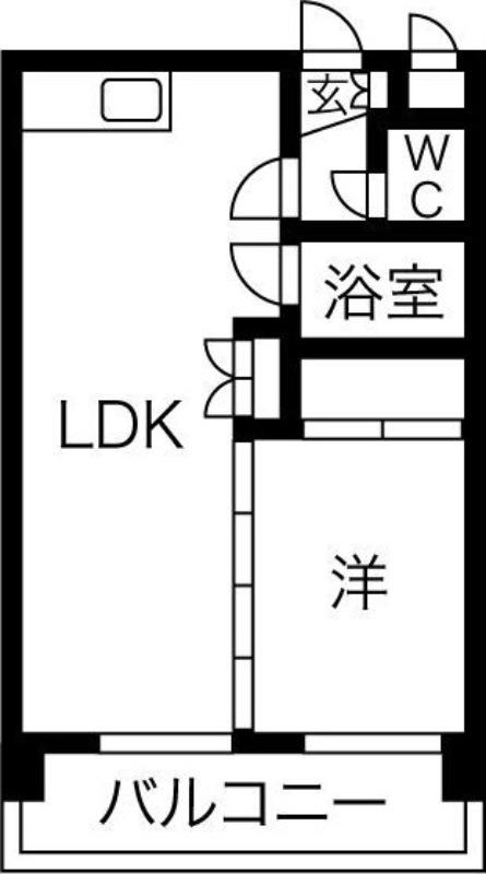 北18条光ハイツ(1LDK/2階)の間取り写真