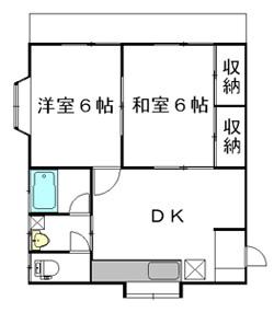コーポ明戸(2DK/2階)の間取り写真