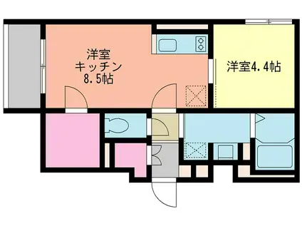 アーバンフォレスト両国 (1LDK/1階)の間取り写真