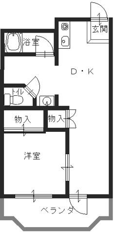シティーライフ有萬(1LDK/5階)の間取り写真