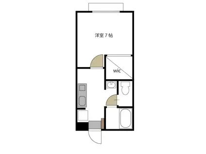 ビーンズハウス(1K/1階)の間取り写真