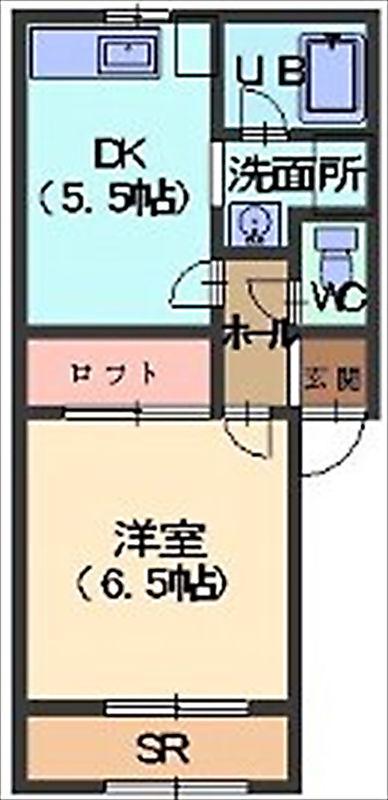 マーベラスB(1DK/2階)の間取り写真