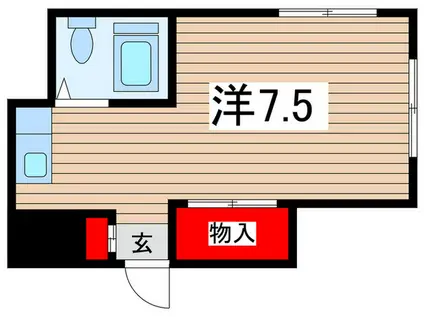 新美ビル(ワンルーム/3階)の間取り写真