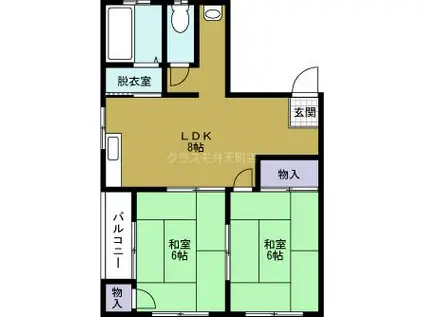 第2昭和マンション(2LDK/3階)の間取り写真