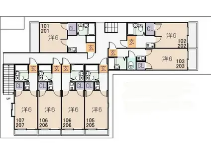 ANEMOS(1K/1階)の間取り写真